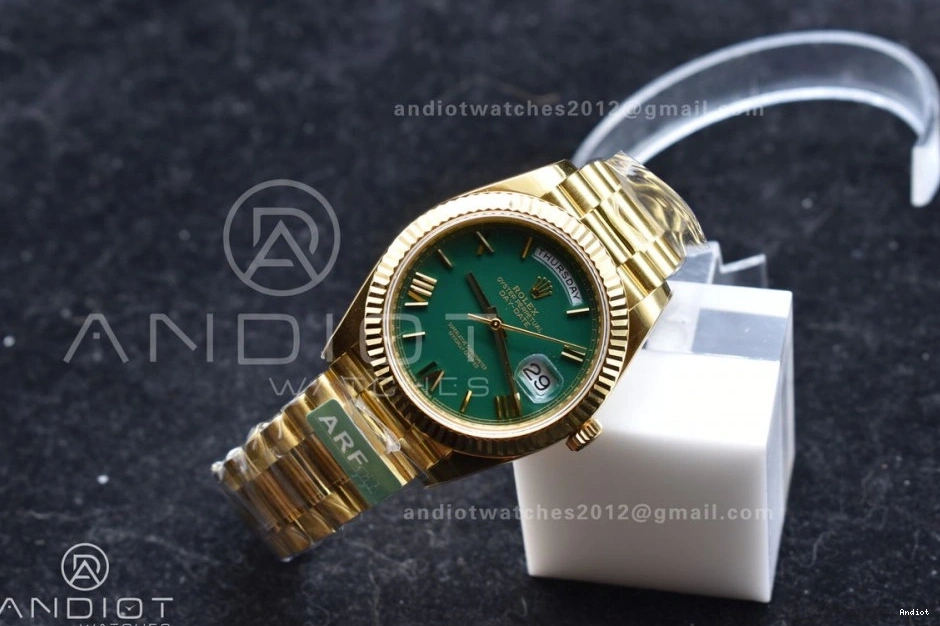 228238 Day VR3255 Green 1:1 President Weight) Roman (Gain 40 on Date Dial Best Bracelet Edition YG ARF 0327